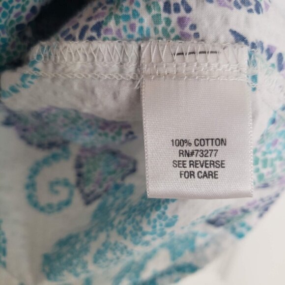 Croft & Barrow Floral Shirt Cotton Lightweight Button Front Womens Plus Size 2X - Picture 5 of 11